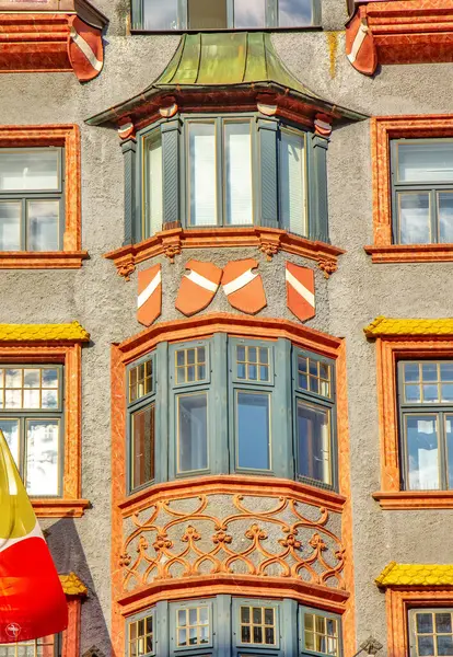 Vista Dos Edifícios Coloridos Innsbruck Áustria — Fotografia de Stock