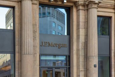 Milano 'da JPMorgan Kurumsal Binası Giriş Görünümü