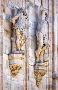 Milano Katedrali 'nin dışı. Lombardiya, İtalya. St. Mary' nin doğuşuna adanmış.