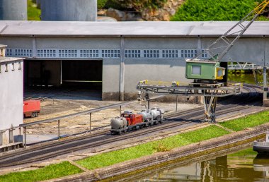 View of the cargo train station - miniature clipart