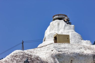 Piz Gloria is a revolving restaurant at the 2,970 m, high summit of the Schilthorn near Mrren in the Bernese Oberland, Switzerland. clipart