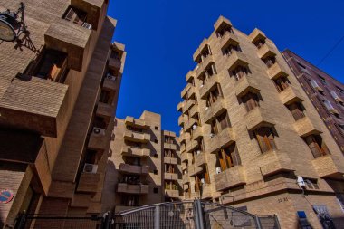 İspanya, Valancia 'da geometrik şekilli konut binası