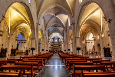 İspanya Valencia 'daki Esglesia de Sant Agust Kilisesi..