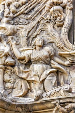 Ulusal Seramik Müzesi 'nin dış görünüşü, balkonu ve sanat detayları, Valencia, İspanya