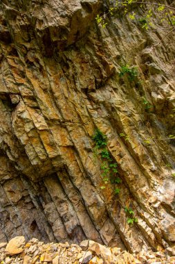 jeolojik çıkıntılar cretaceous kireçtaşı, alüvyon taşı ve kil taşı katmanlarını sergiliyor.
