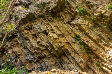 jeolojik çıkıntılar cretaceous kireçtaşı, alüvyon taşı ve kil taşı katmanlarını sergiliyor.
