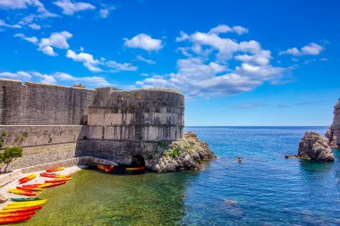 Hırvatistan 'ın Dubrovnik kentindeki Bokar kalesinin manzarası