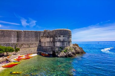 Hırvatistan 'ın Dubrovnik kentindeki Bokar kalesinin manzarası