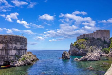 Hırvatistan 'ın Dubrovnik kentindeki Bokar kalesinin manzarası
