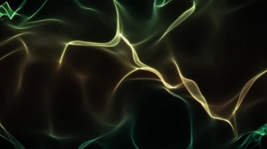 Soyut Soyut Dalga İpek Arkaplan Döngüsü / 4k soyut fraktal ışık dalga alanı parçacıklar ve türbülans çizgileri pürüzsüz ve pürüzsüz döngü