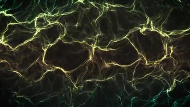 アブストラクトエレガントな波絹の背景ループ 4K抽象的なフラクタル光粒子と乱流線がスムーズにシームレスに流れるエレガントな波場ループ — ストック動画