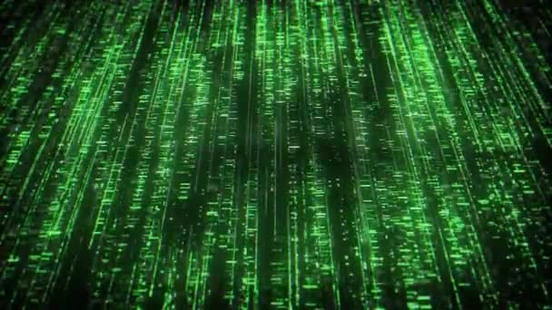 Big Data Digital Matrix Business Hitech Achtergrond Animatie Van Een — Stockvideo