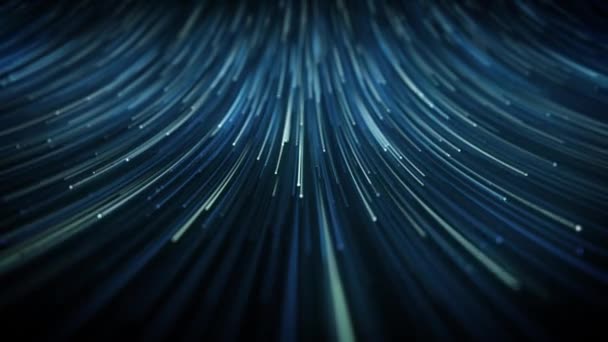 Абстрактные Вихревые Текущие Линии Фон Анимация Абстрактного Фона Технологии Обоев — стоковое видео