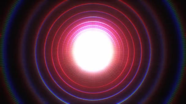 Abstract Retro Background Light Circles Animation Abstract Retro Flashy Background — Αρχείο Βίντεο