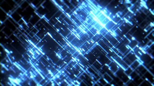Abstract Digital Data Technology Background Animation Abstract High Technology Wallery — Αρχείο Βίντεο