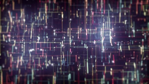 Анотація Цифрові Технології Даних Фонова Анімація Абстрактних Високотехнологічних Шпалер Фону — стокове відео