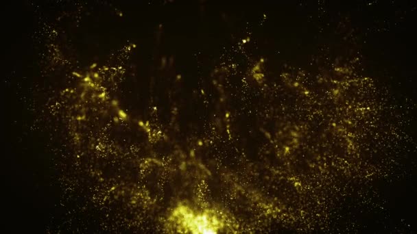 Partículas Oro Abstractas Rising Background Animación Fondo Abstracto Renderizado Partículas — Vídeos de Stock