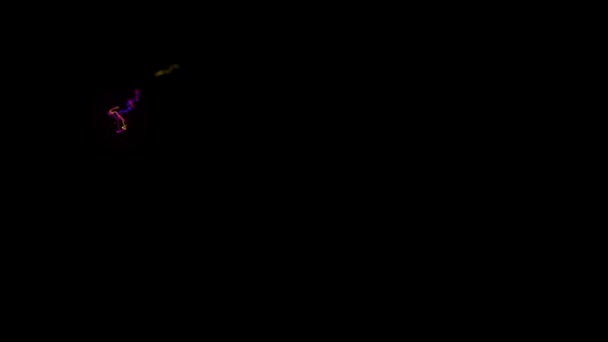 アブストラクト光る3Dライトストローク背景 4Kアニメーションフィールドの深さと次の運動経路軌道を持つ光る3Dライトストロークの背景 — ストック動画