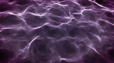 Parlak ışık parçacıkları ve türbülans çizgileri pürüzsüz bir şekilde sallanan soyut bir fraktal fraktal fantezi ağının Fraktal Ağ Ağı animasyonu