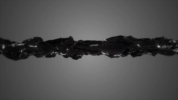 Black Water Flowing Texture Animation Loop Animazione Astratto Nero Acqua — Video Stock