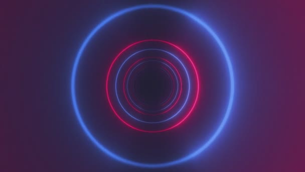 Tachtiger Jaren Vhs Textured Circles Achtergrond Loop Animatie Van Een — Stockvideo