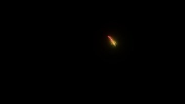 Fire Meteor With Particles Trail In 3d Space Fx/ 4k animation of a fire comet following curved path in 3d space with distortion and smoke turbulence effects