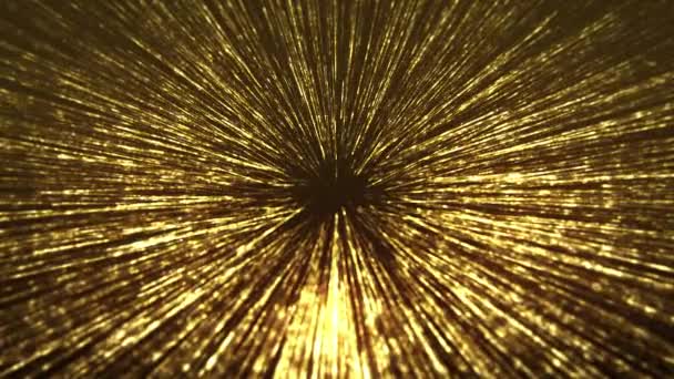 Abstract Gold Filaments Bursting Background Animation Abstract Wallpaper Background Bursting — Stockvideo