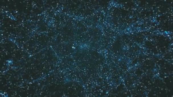 Abstraktní Meteoritické Částice Pozadí Animace Abstraktního Zářícího Hvězdicového Pozadí Třpytivými — Stock video
