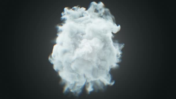 Smoke Cloud Coming Forward Háttér Mozgási Grafika Füstfelhő Folyik Jön — Stock videók