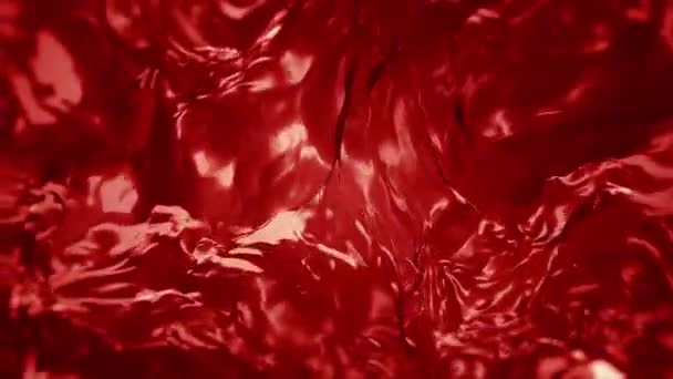 Red Blood Wine Streaming Patterns Texture Loop Animazione Astratto Sangue — Video Stock