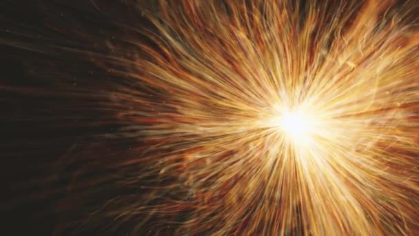 Digital Sunflower Explosion Freeze Background Animace Abstraktní Rázové Vlny Exploze — Stock video