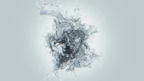乳汁飞溅慢速运动背景 4K运动图形具有场深度和色差效应的白浆飞溅爆炸背景 — 图库视频影像