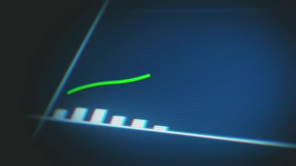 Obrazovka Statistiky Růstu Podnikání Bary Animace Firemní Infografiky Rostoucí Šipkou — Stock video
