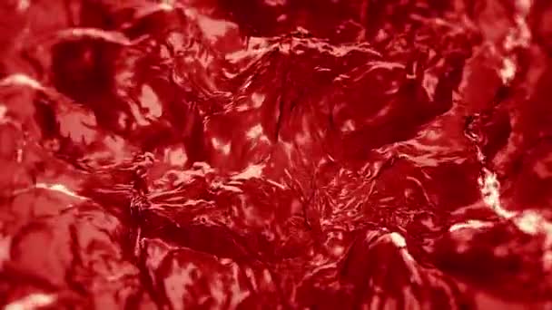 Czerwona Krew Lub Strumień Wina Wzory Tekstury Pętla Animacja Abstrakcyjnej — Wideo stockowe