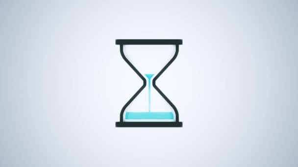 Hourglass Timer Downloader Icono Animación Reloj Arena Ordenador Cocina Icono — Vídeo de stock