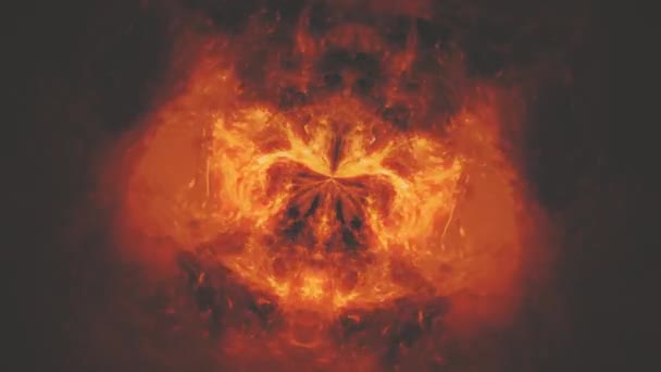 Streszczenie Fireball Tło Animowane Tło Płonącej Kuli Ognia Ogniem Ciepła — Wideo stockowe
