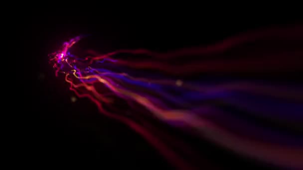 Dinamik Elektrik Işığı Vuruşları Kamera Sallama Efektiyle Parlayan Boyutlu Kinetik — Stok video