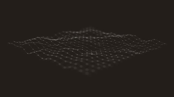 Αφηρημένο Minimal Mesh Waving Background Animation Ενός Αφηρημένου Fractal Φόντου — Αρχείο Βίντεο