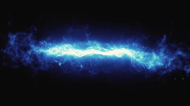 具有分形运动和场深度的抽象慢速运动空间冲击波粒子爆炸背景的冲击波粒子背景 4K动画 — 图库视频影像