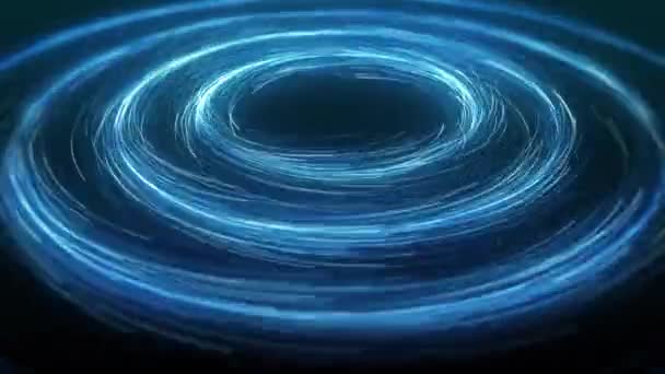 Kinetiska Koncentriska Cirklar Spinning Animation Abstrakta Dynamiska Hastighet Spinning Partiklar — Stockvideo