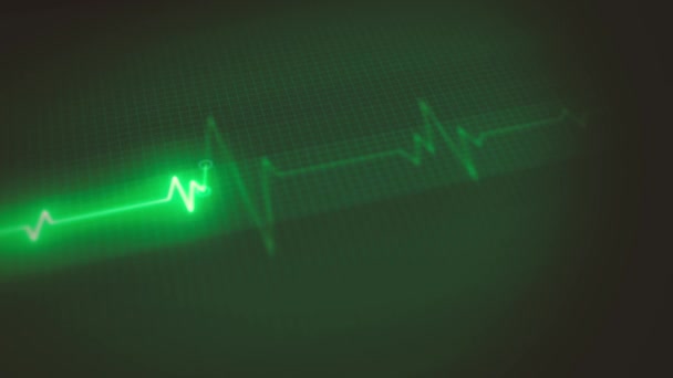 Медичний Сигнал Пульсації Серця — стокове відео