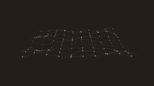 Abstract Minimal Mesh Waving Achtergrond Animatie Van Een Abstracte Fractal — Stockvideo