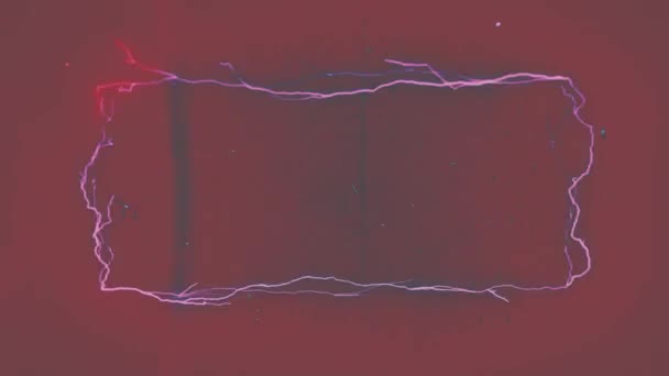 ヴィンテージグラフィックエレクトリックレイズバックグラウンド 電気エネルギッシュな光線とぼやけ効果の深さの抽象的なグラウンジ背景の4Kアニメーション — ストック動画