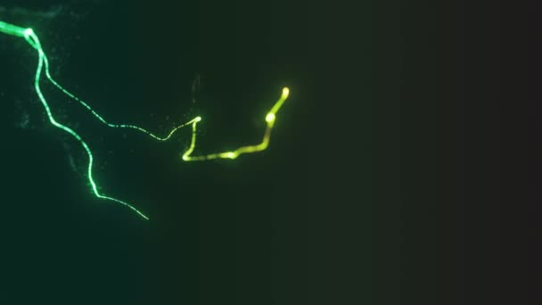Incandescente Distorta Luce String Animazione Astratto Filamento Luce Incandescente Lentamente — Video Stock