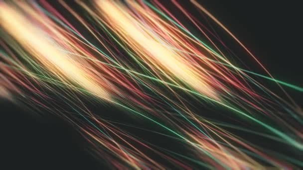 Slow Light Strings Particles Background Animation Abstract Slow Motion Technology — Vídeo de stock