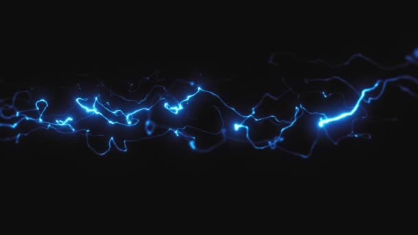 Glowing Distorted Light String Animation Abstract Glowing Light Filament Slowly — Stock Video
