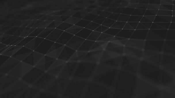 Black Digital Surface Technology Achtergrond Animatie Van Een Abstracte Technologie — Stockvideo