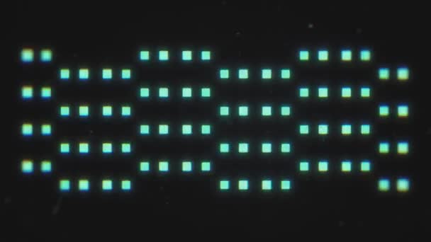 ヴィンテージミュージックデジタルイコライザーバックグラウンド ヴィンテージグラフィックサウンドデジタルプレーヤー波形の抽象的な背景の4Kアニメーション — ストック動画