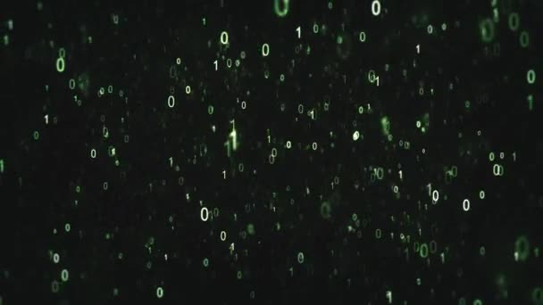 Digital Binary Code Data Background Animation Eines Abstrakten Binären Datencodes — Stockvideo