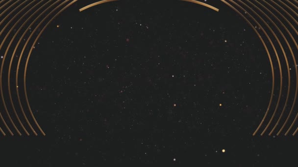 Золотая Роскошная Рамка Фон Интро Анимация Абстрактная Золотая Рамка Роскоши — стоковое видео